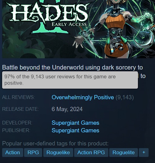 Gran secuela y excelente acceso anticipado: los jugadores están entusiasmados con Hades II y afirman que el juego ya es superior a la primera entrega-2