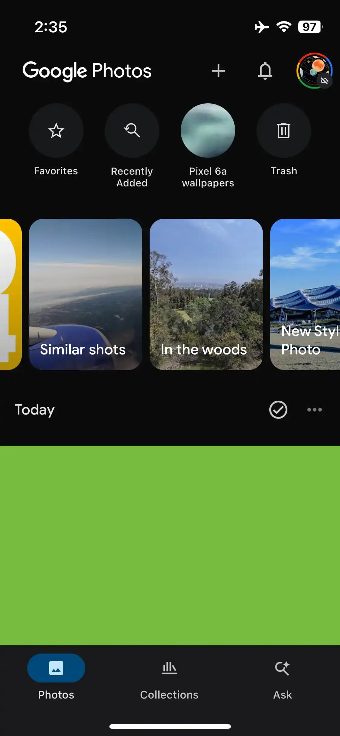 Nuevos accesos directos en la interfaz de Google Fotos para iOS