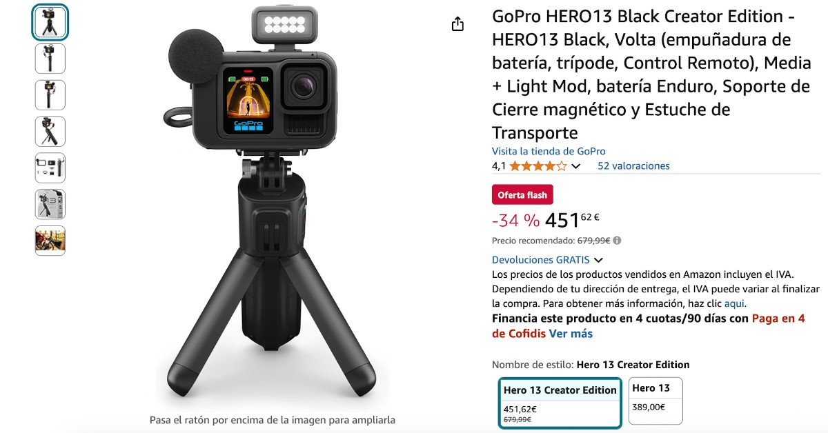 Consigue la GoPro HERO13 Black Creator Edition con 228€ de Descuento! ¡Oportunidad Increíble! Consigue la GoPro HERO13 Black Creator Edition con 228€ de Descuento! ¡Oportunidad Increíble!