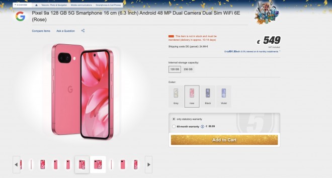 El smartphone Google Pixel 9a en segundo plano