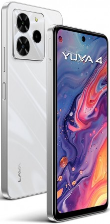 Смартфон Lava Yuva 4 на чорному фоні Смартфон Lava Yuva 4 на чорному фоні