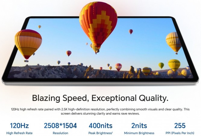 Pantalla del Honor Pad X9a