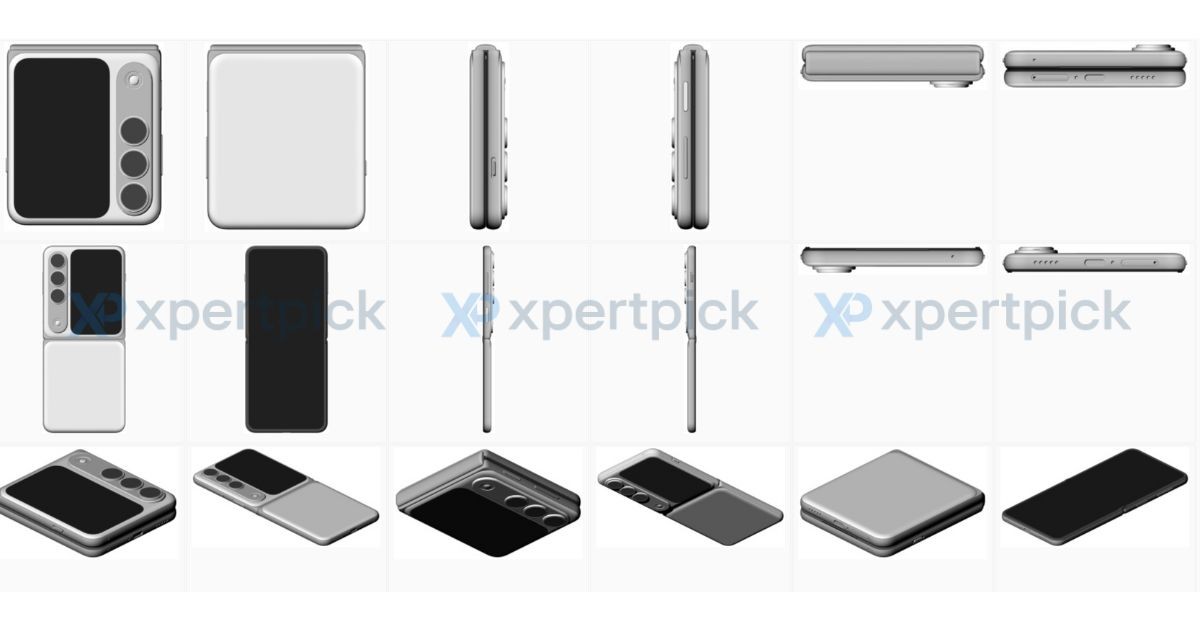 Imagen de patente del Oppo Find N5 Flip