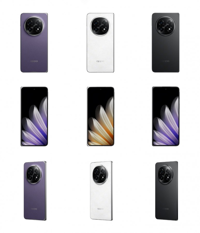 Render oficial del Oppo Find N5 en color morado Render oficial del Oppo Find N5 en color morado