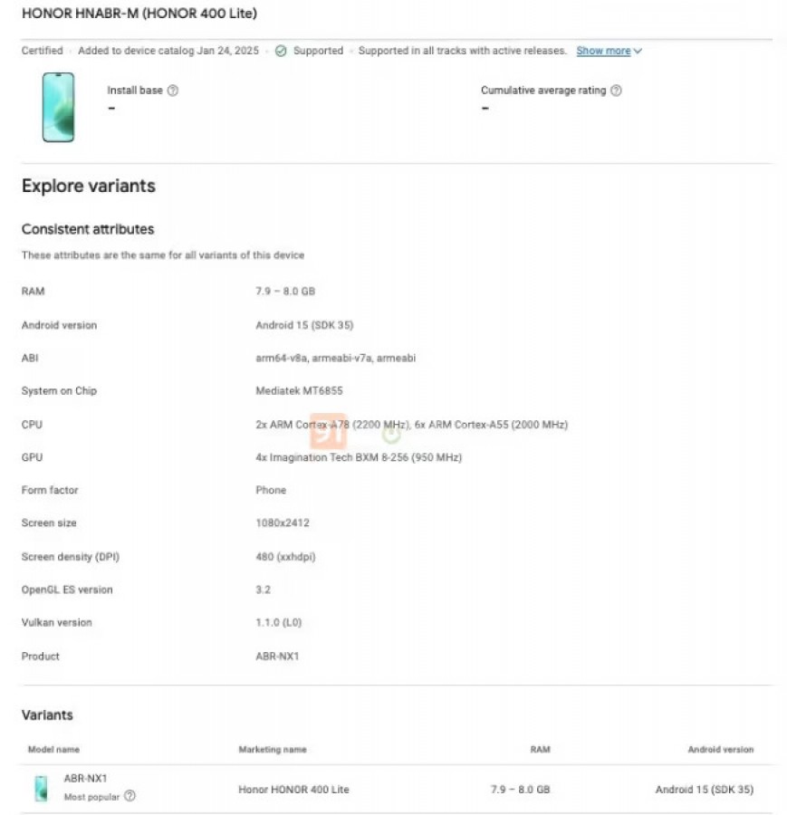 Pantalla del Honor 400 Lite Pantalla del Honor 400 Lite
