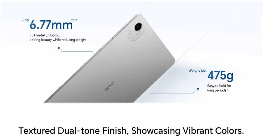 Panel frontal del Honor Pad X9a