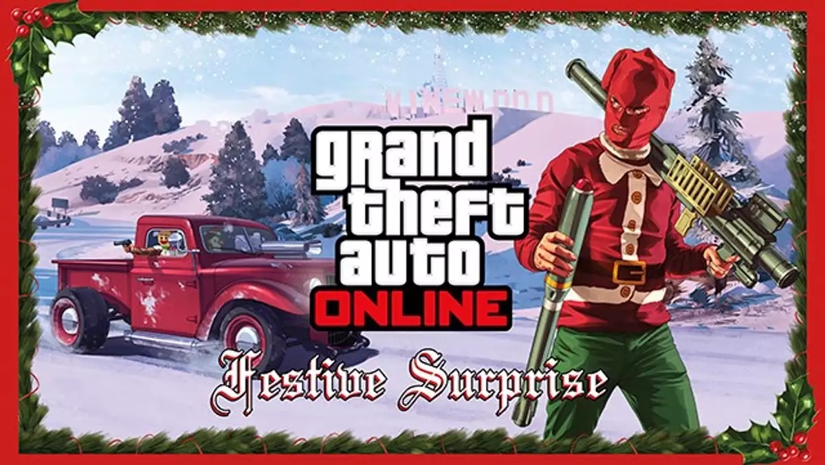 Grand Theft Auto Online ha comenzado su evento anual de Navidad. Date prisa para participar en el caos navideño y conseguir bonificaciones. Grand Theft Auto Online ha comenzado su evento anual de Navidad. Date prisa para participar en el caos navideño y conseguir bonificaciones.