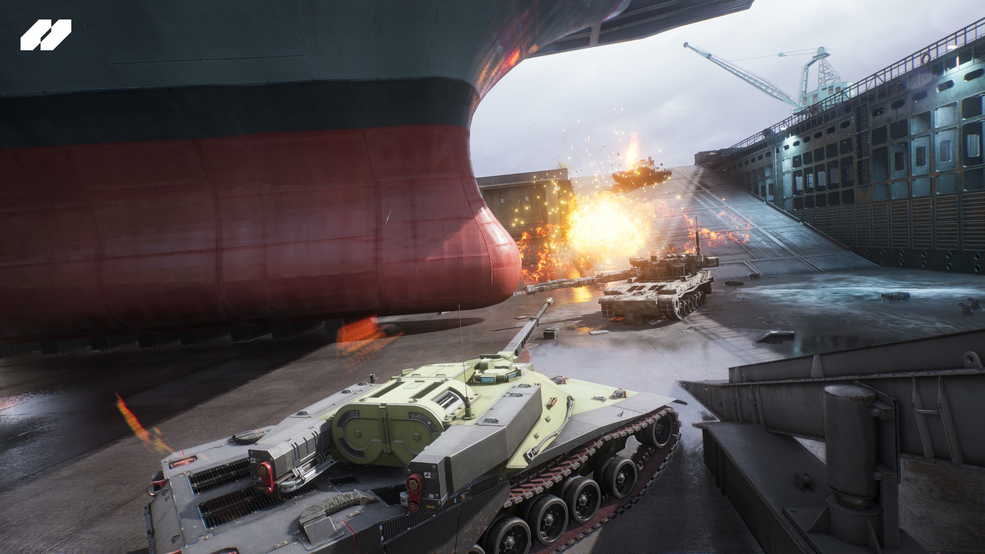 Captura de pantalla del juego World of Tanks: HEAT sin interfaz