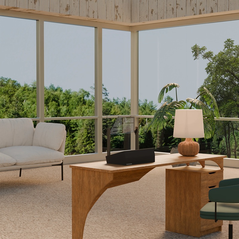 Vista lateral de la pantalla Phantom