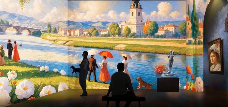 Proyector BenQ BR9708 en acción