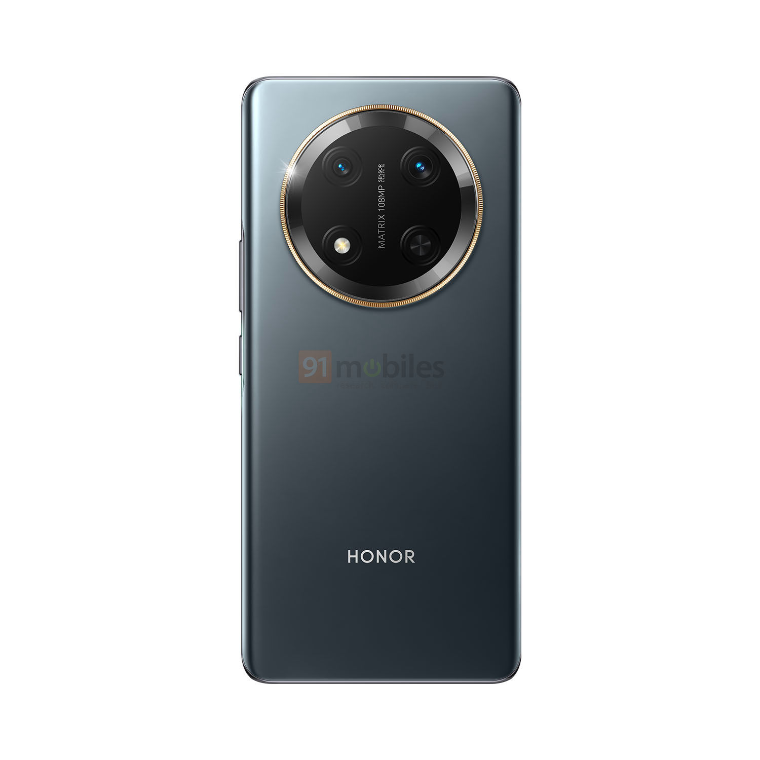 Honor Magic 7 Lite en gris desde un ángulo diferente