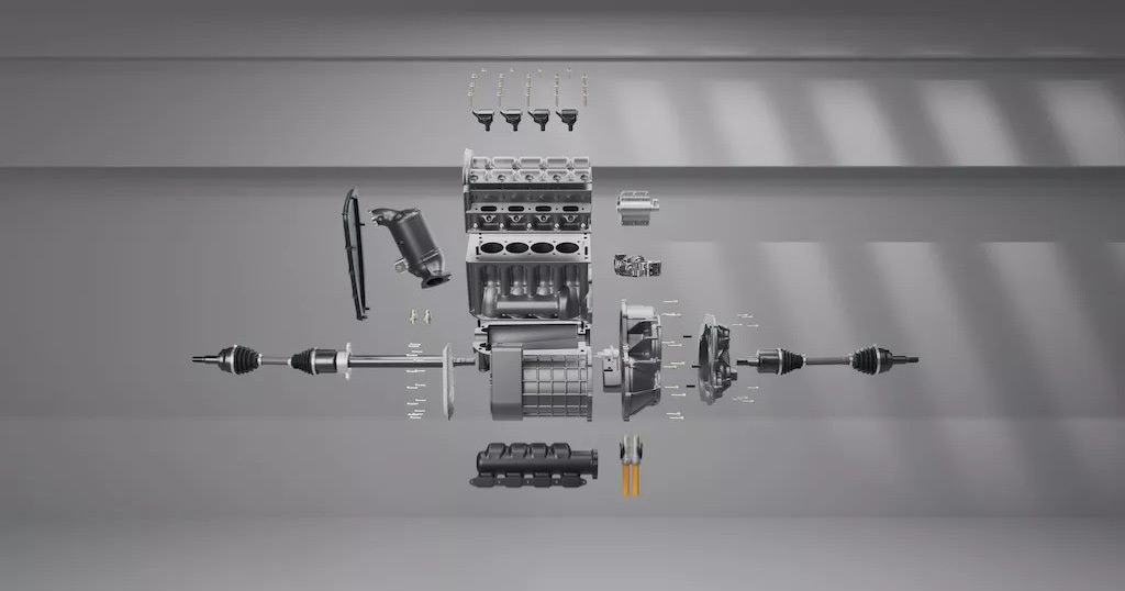 Detalles del vehículo conceptual híbrido de Horse Powertrain Detalles del vehículo conceptual híbrido de Horse Powertrain