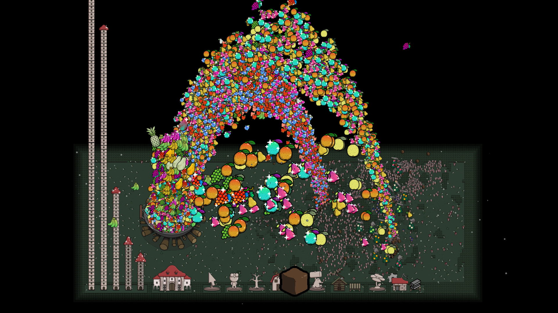 Captura de pantalla del juego Idle Colony, automatización del proceso de recogida Captura de pantalla del juego Idle Colony, automatización del proceso de recogida