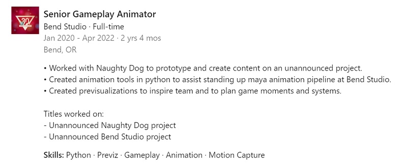 Los desarrolladores de Days Gone y los creadores de The Last of Us podrían estar trabajando en un proyecto conjunto no anunciado-2 Los desarrolladores de Days Gone y los creadores de The Last of Us podrían estar trabajando en un proyecto conjunto no anunciado-2