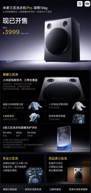 Xiaomi Mijia Three-Zone Washing Machine Pro Drum Xiaomi Mijia Three-Zone Washing Machine Pro Drum