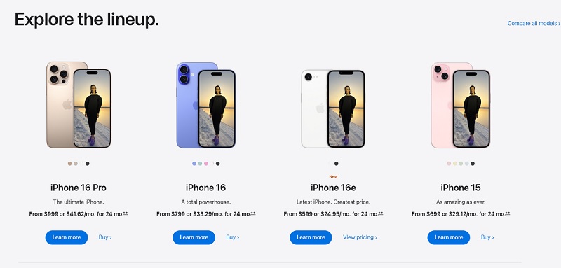 Gama asequible de iPhones en el Apple Store Gama asequible de iPhones en el Apple Store