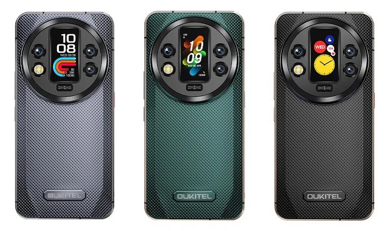 Tres colores de la funda WP200 Pro. Fuente: Oukitel