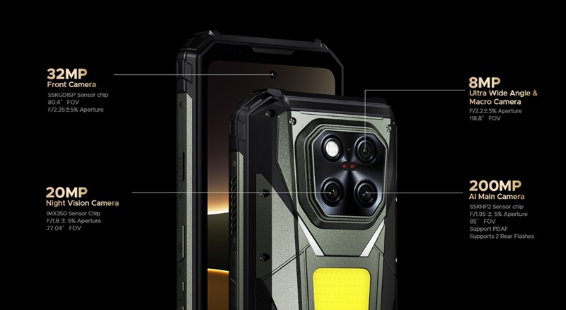 Cámara Doogee V Max LR con sensor de 200MP y visión nocturna