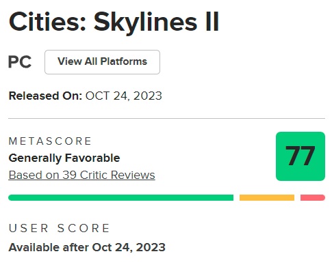 Un juego imperfecto con gran potencial: la crítica ha moderado sus elogios al simulador de construcción de ciudades Cities Skylines 2-2 Un juego imperfecto con gran potencial: la crítica ha moderado sus elogios al simulador de construcción de ciudades Cities Skylines 2-2