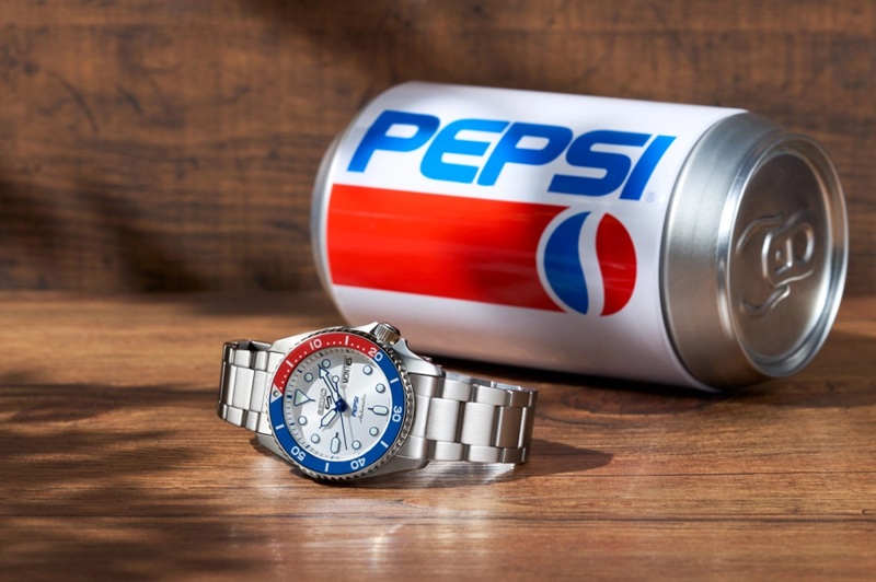 Diseño Seiko 5 Sports x Pepsi Diver