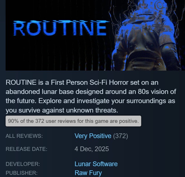 Escena del juego ROUTINE