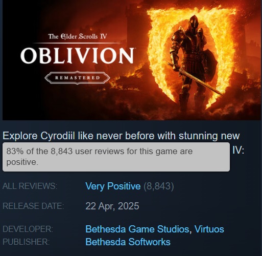 Captura de pantalla del remaster de The Elder Scrolls IV: Oblivion Captura de pantalla del remaster de The Elder Scrolls IV: Oblivion