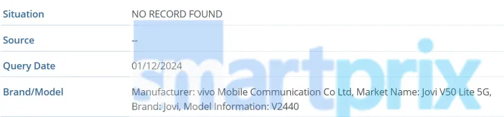 Teléfono inteligente Jovi V50 Lite 5G, modelo V2440 Teléfono inteligente Jovi V50 Lite 5G, modelo V2440