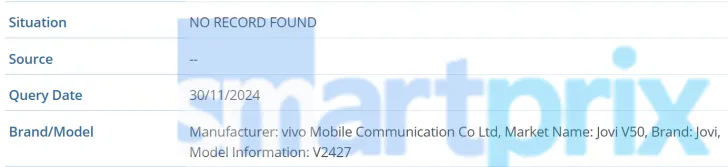 Teléfono inteligente Jovi V50, modelo V2427 Teléfono inteligente Jovi V50, modelo V2427