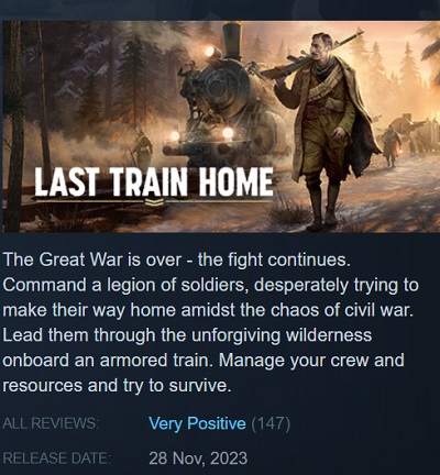 La crítica y los jugadores han acogido muy bien la estrategia de Last Train Home: el juego cuenta con excelentes críticas y altas puntuaciones-6 La crítica y los jugadores han acogido muy bien la estrategia de Last Train Home: el juego cuenta con excelentes críticas y altas puntuaciones-6
