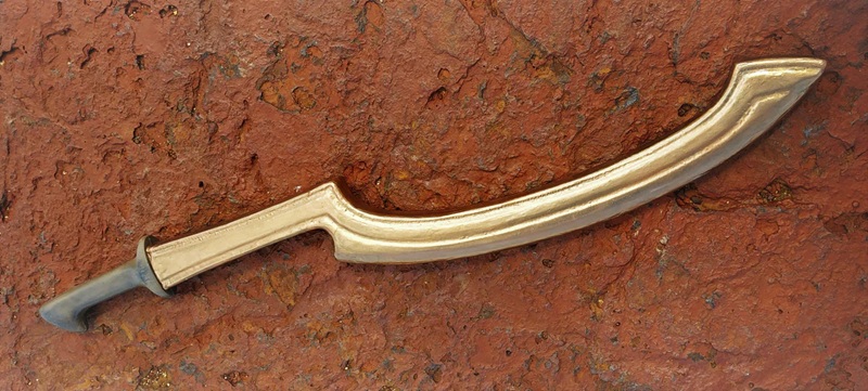 Ilustración de un khopesh, una espada tradicional egipcia