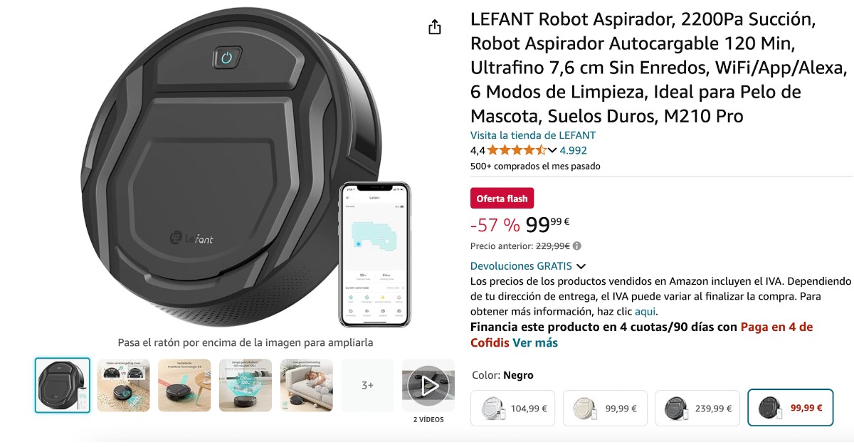 LEFANT Robot Aspirador M210P con un descuento de 130€! LEFANT Robot Aspirador M210P con un descuento de 130€!