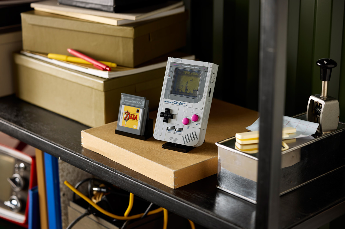 LEGO Game Boy con cartucho de Zelda