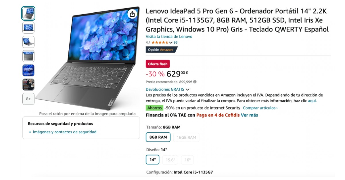 Portátil Lenovo IdeaPad 5 Pro Gen 6 de 14» ¡con 270 € de descuento! ¡No te lo pierdas! Portátil Lenovo IdeaPad 5 Pro Gen 6 de 14» ¡con 270 € de descuento! ¡No te lo pierdas!