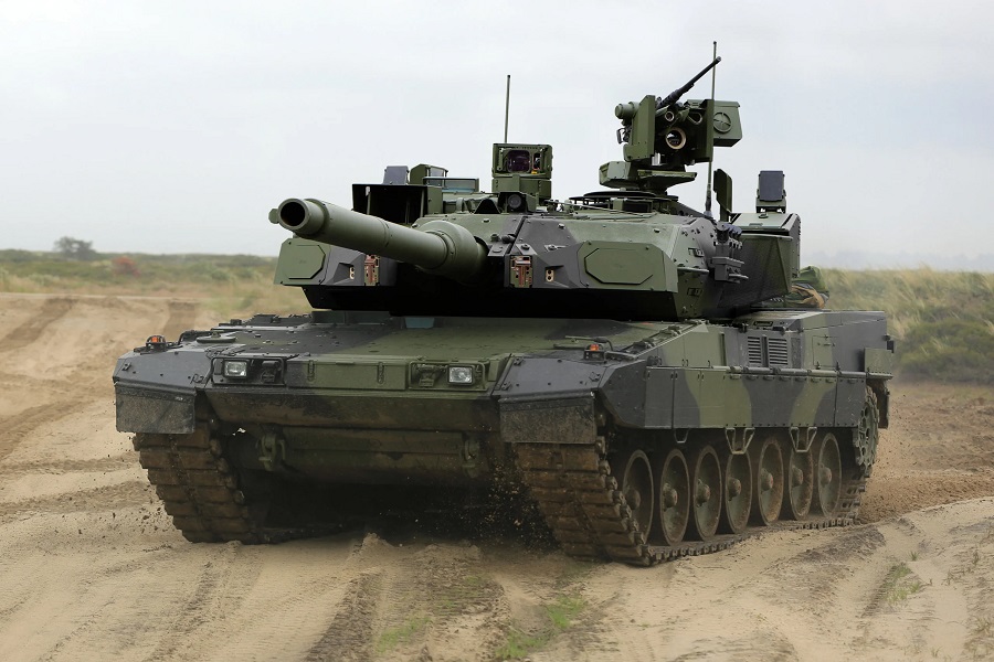 Leopardo 2. Ilustración: KNDS Ilustración del carro de combate Leopard 2 por KNDS