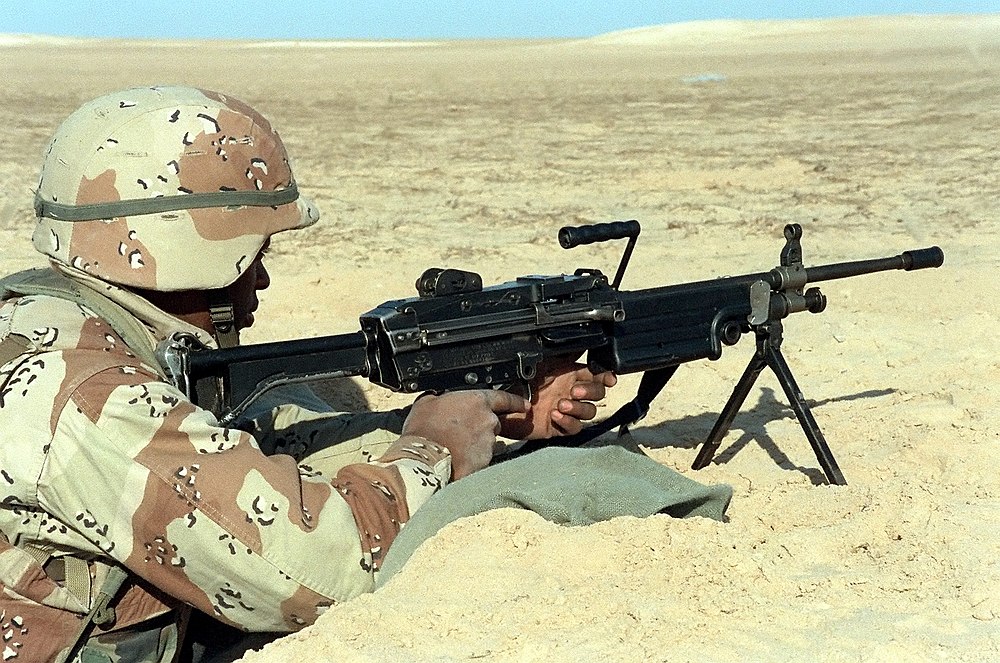 M249 durante la Guerra del Golfo. Ilustración: Reddit