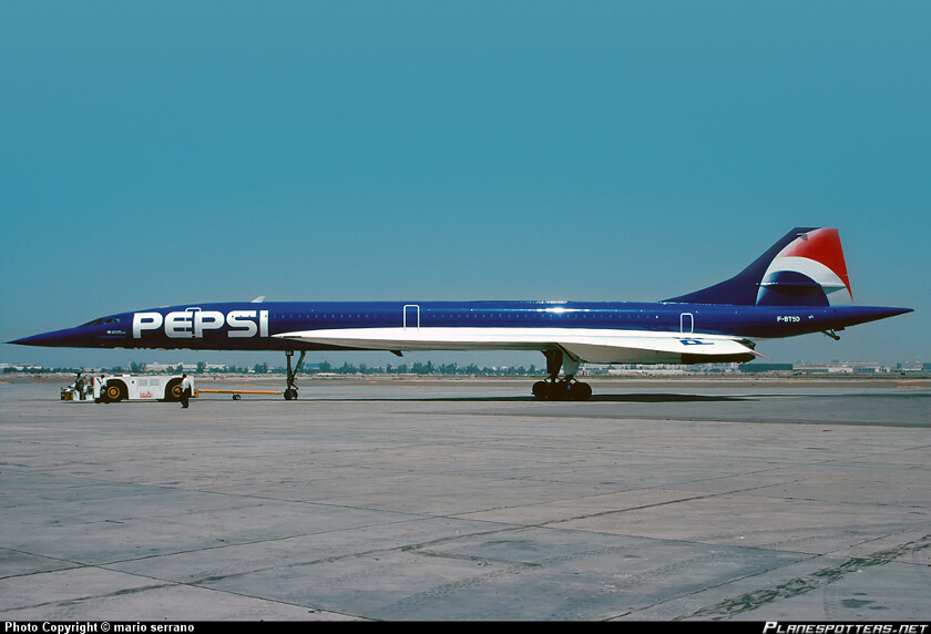 La publicidad de pepsi en el Concorde La publicidad de pepsi en el Concorde