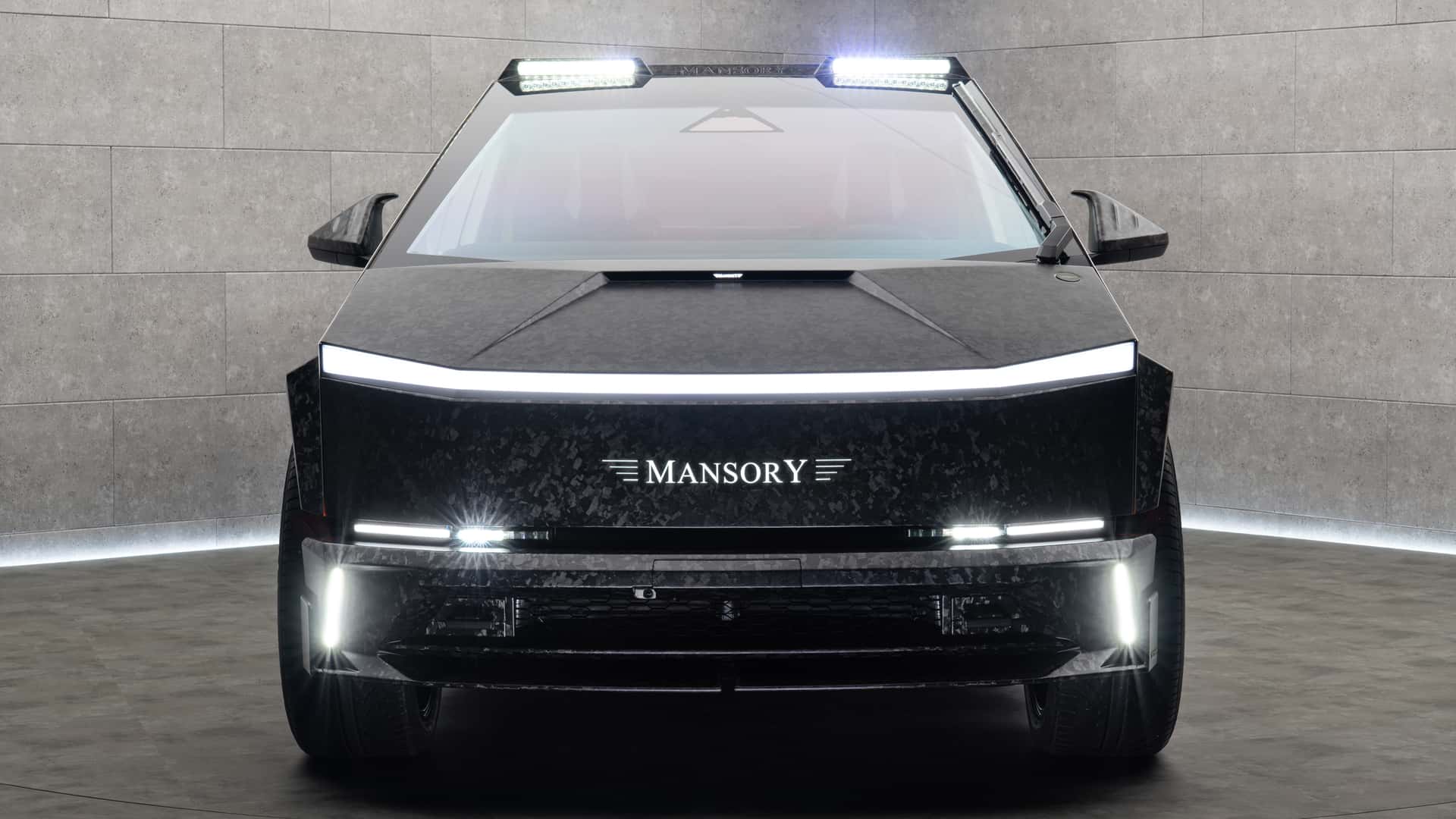 Mansory Alargamiento Tesla Cybertruck Vista lateral Mansory Alargamiento Tesla Cybertruck Vista lateral
