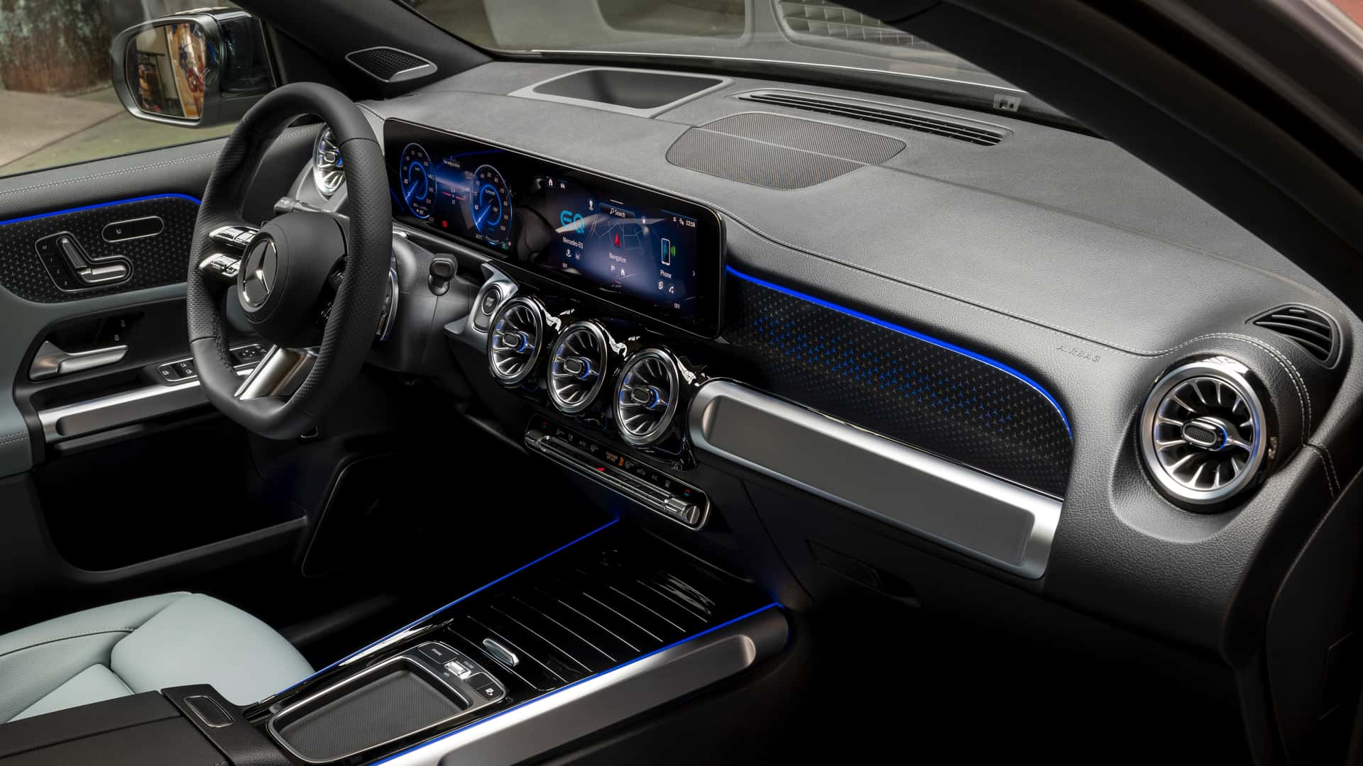 Interior del Mercedes-Benz EQB. Foto