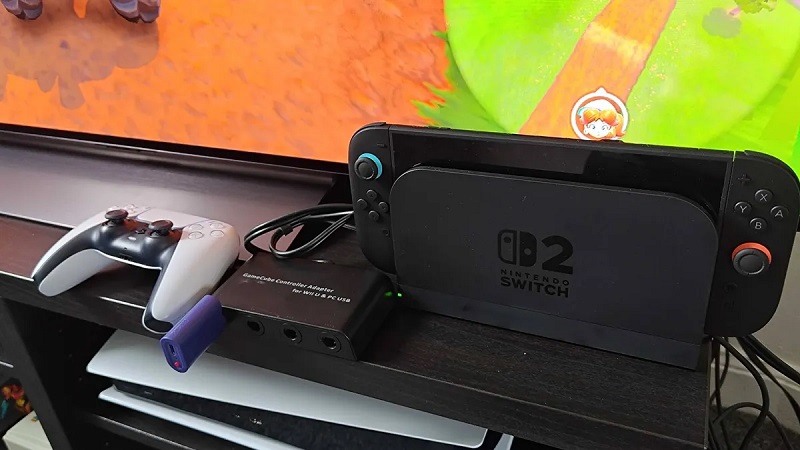 DualSense conectado a la Nintendo Switch 2. Fuente: GamesRadar