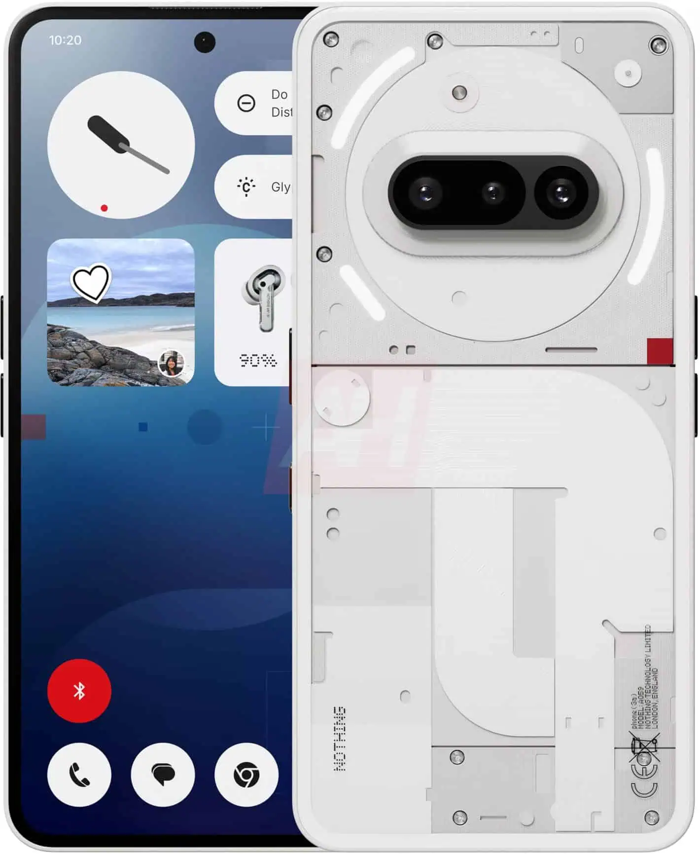 Nothing Phone 3a - panel trasero