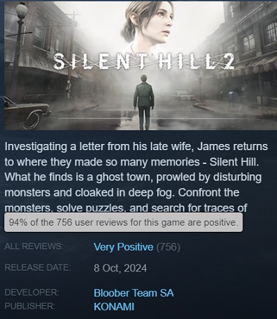 Los primeros jugadores entusiasmados con Silent Hill 2 Remake: El trabajo de Bloober Team recibe los mayores elogios-2 Los primeros jugadores entusiasmados con Silent Hill 2 Remake: El trabajo de Bloober Team recibe los mayores elogios-2