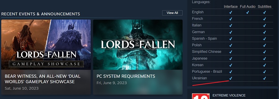 El ambicioso RPG de acción Lords of the Fallen contará con localización de textos ucranianos-2 El ambicioso RPG de acción Lords of the Fallen contará con localización de textos ucranianos-2