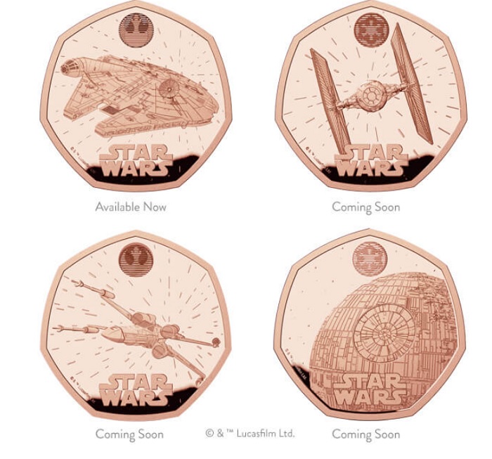 La Fábrica de la Moneda del Reino Unido ha lanzado una colección numismática con tres naves espaciales emblemáticas y la Estrella de la Muerte de La Guerra de las Galaxias.-3 La Fábrica de la Moneda del Reino Unido ha lanzado una colección numismática con tres naves espaciales emblemáticas y la Estrella de la Muerte de La Guerra de las Galaxias.-3