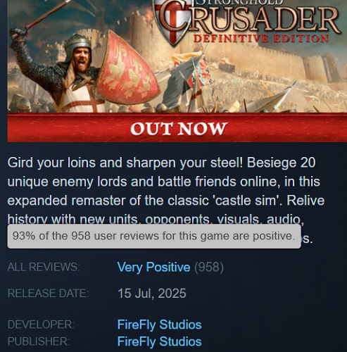 Gráficos de la versión actual de Stronghold: Crusader Gráficos de la versión actual de Stronghold: Crusader