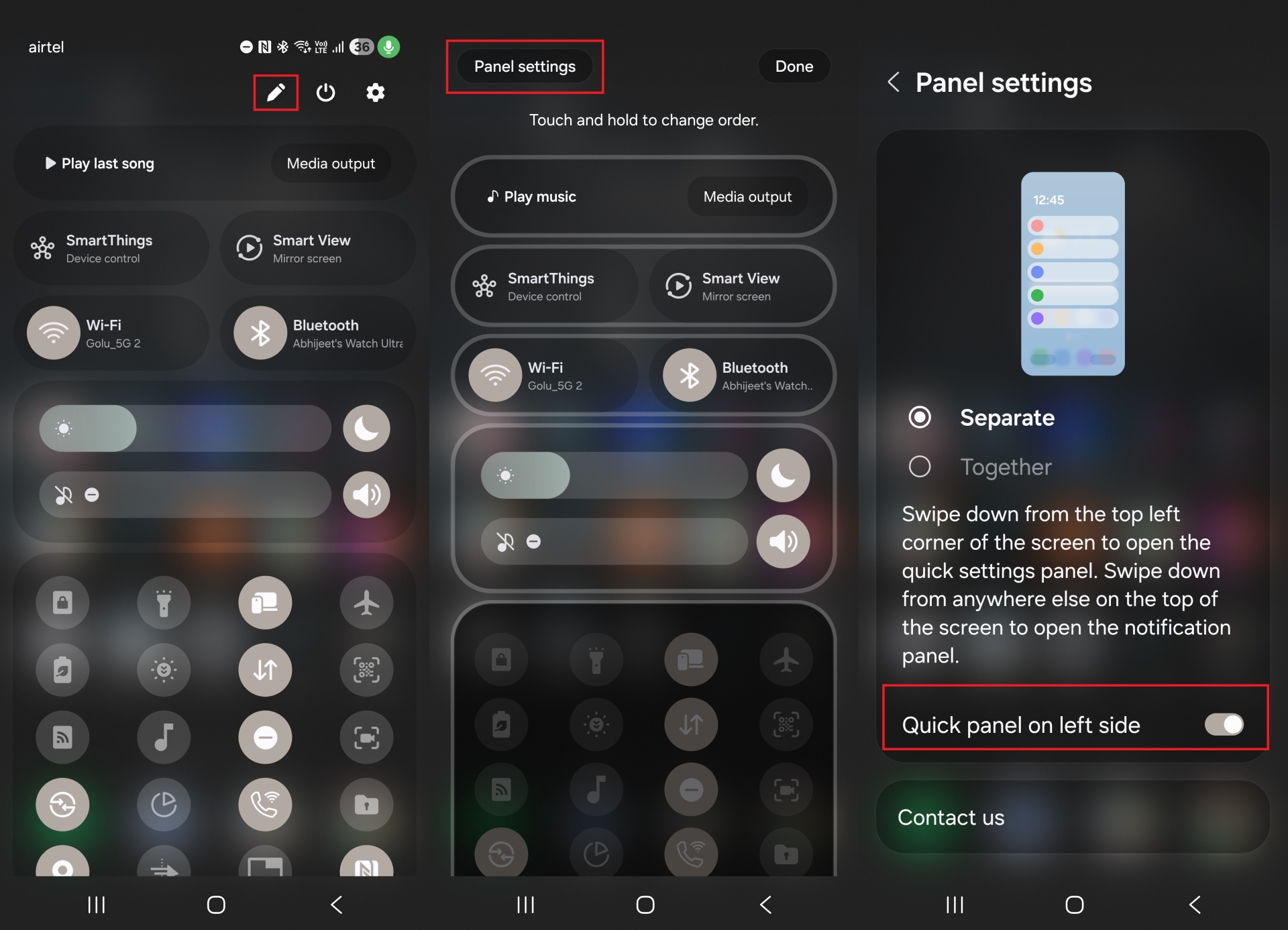 Instrucciones para activar el panel de ajustes rápidos de One UI 7 en la parte izquierda Instrucciones para activar el panel de ajustes rápidos de One UI 7 en la parte izquierda