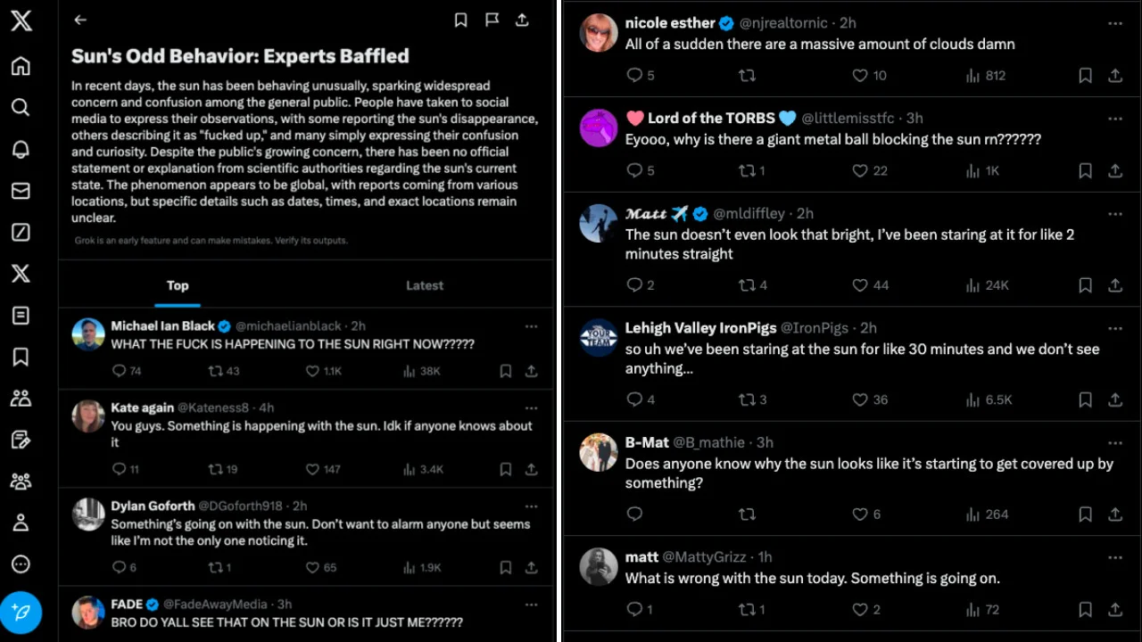 El chatbot Grok de Elon Musk difunde noticias falsas sobre el eclipse solar basándose en chistes en X-2 El chatbot Grok de Elon Musk difunde noticias falsas sobre el eclipse solar basándose en chistes en X-2