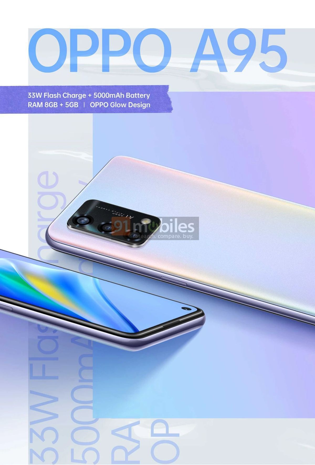 Han aparecido en Internet imágenes de prensa de alta calidad del OPPO A95