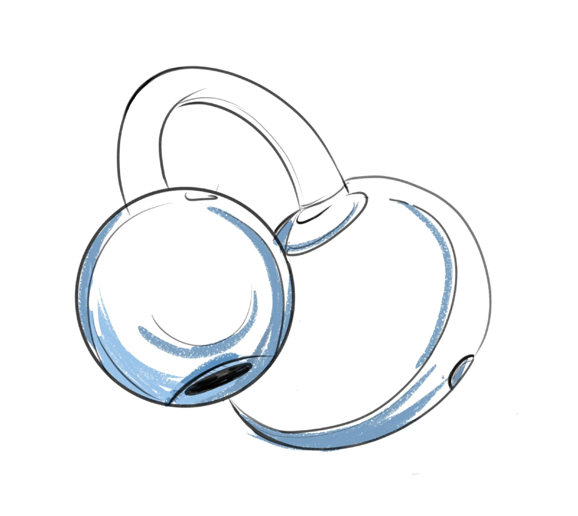 Boceto de los auriculares Oppo Enco Clip Boceto de los auriculares Oppo Enco Clip