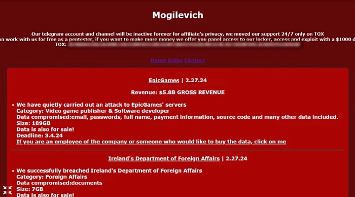 Medios de comunicación: el grupo de hackers Mogilevich hackeó los servidores de Epic Games y robó unos 200 GB de información confidencial-2 Medios de comunicación: el grupo de hackers Mogilevich hackeó los servidores de Epic Games y robó unos 200 GB de información confidencial-2