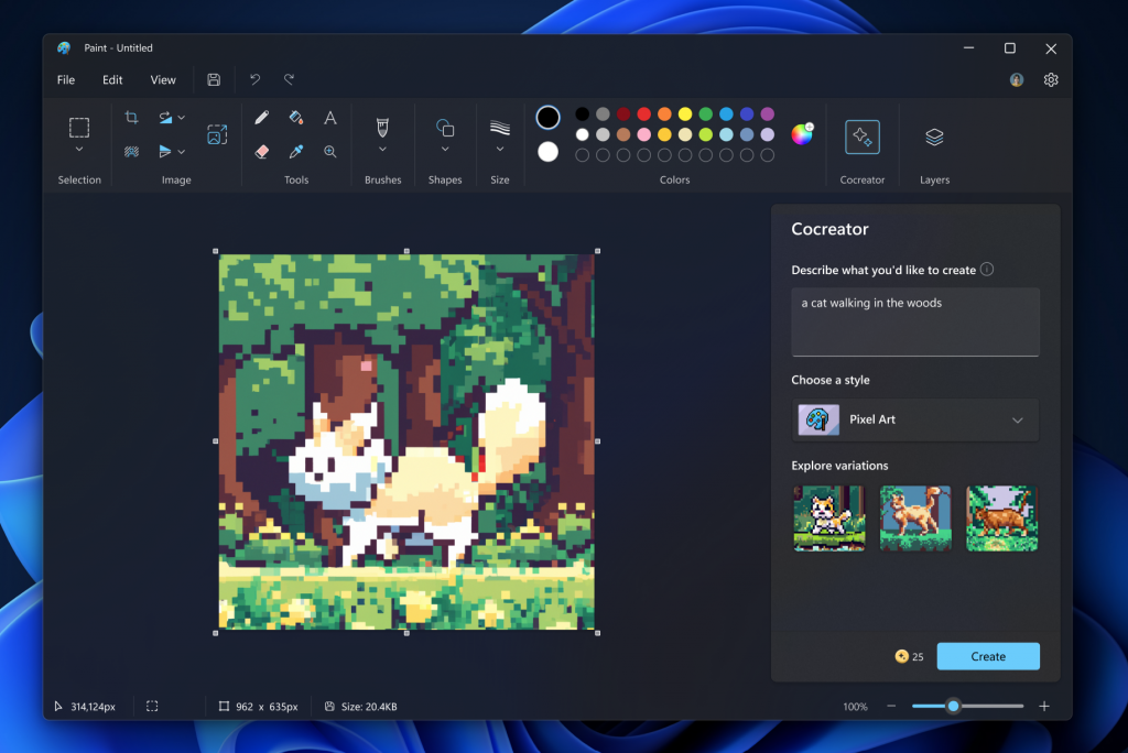 Microsoft está probando un generador de imágenes basado en DALL-E en Paint para Windows 11-2 Microsoft está probando un generador de imágenes basado en DALL-E en Paint para Windows 11-2